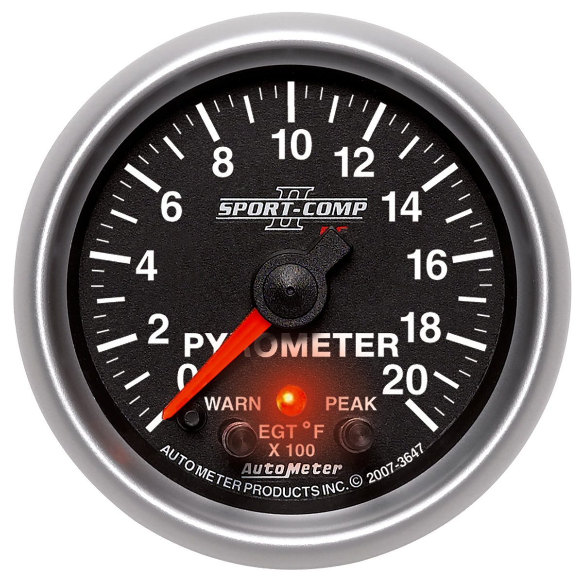 Autometer Elite 52.4mm 0-2000F Pyrometer Peak & Warn w/ Electronic Control Gauge - 3647