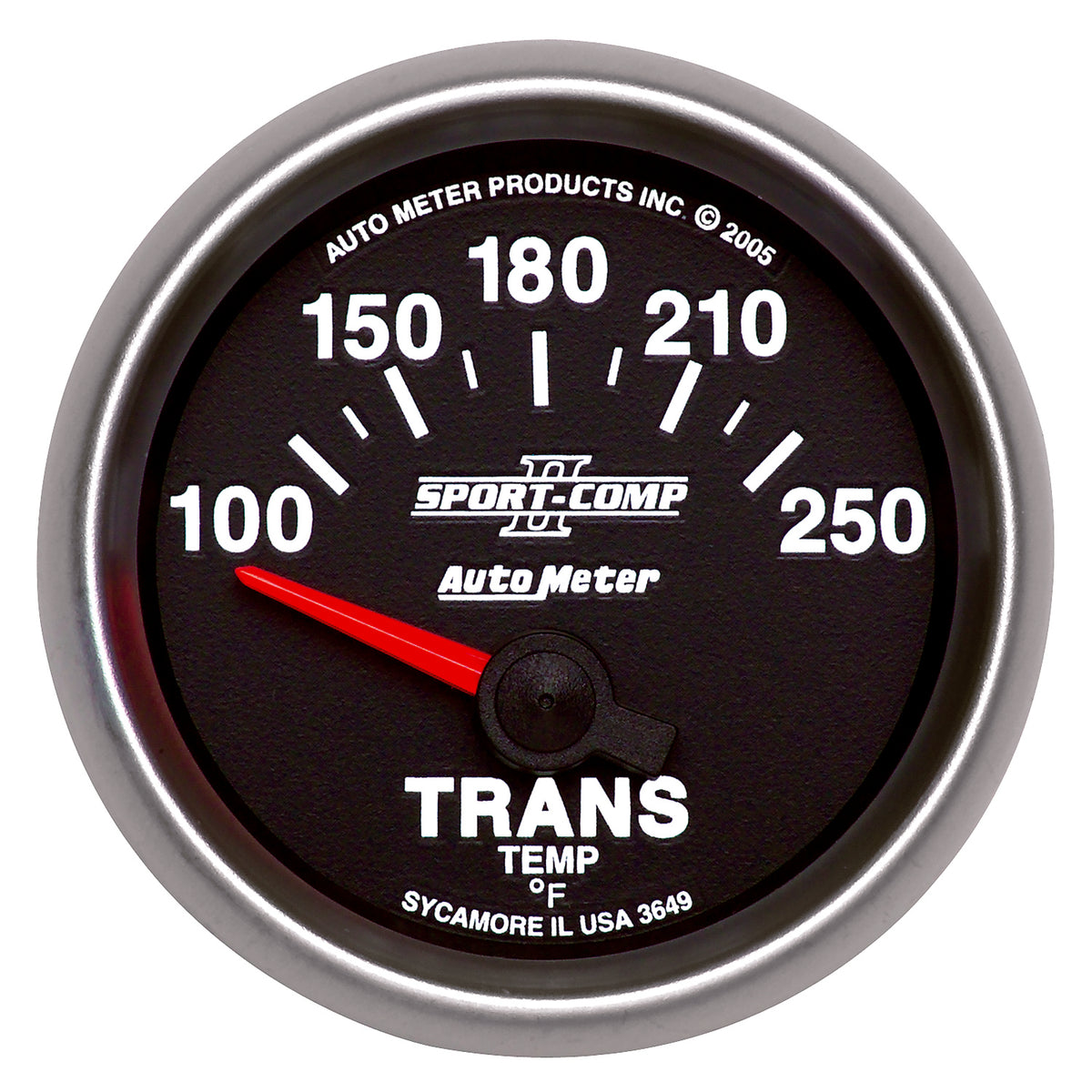 Autometer Sport-Comp II Short Sweep Electronic 100-250 Deg F Transmission Temp Gauge - 3649