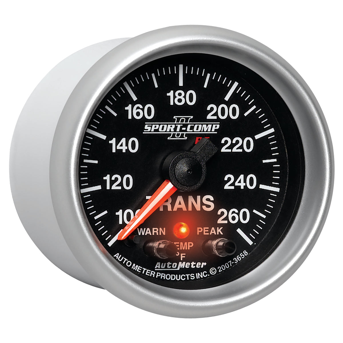 Autometer Elite 52.4mm 100-260F Transmission Temprature Peak & Warn w/ Electronic Control Gauge - 3658