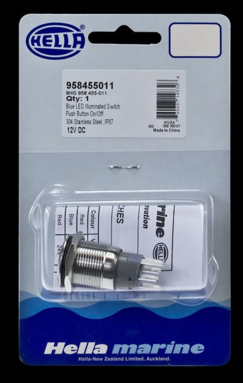 Hella Switch On/Off Ring 12V Blue 8Hg - 958455011