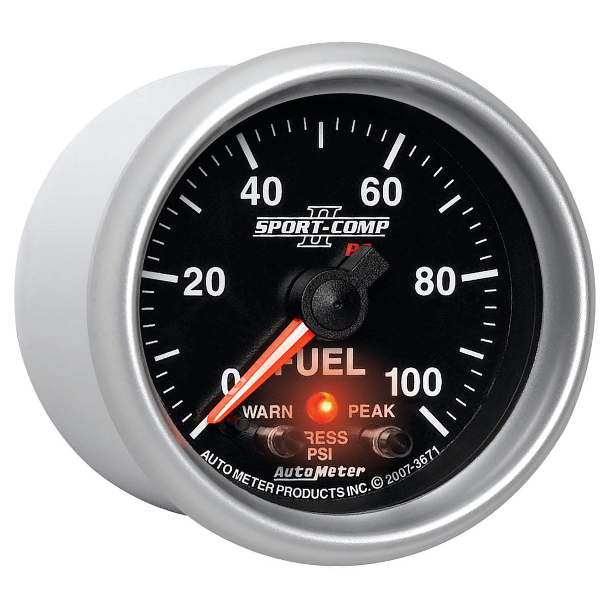 Autometer Sport-Comp II 52mm 0-100 PSI Fuel Pressure Gauge - 3671