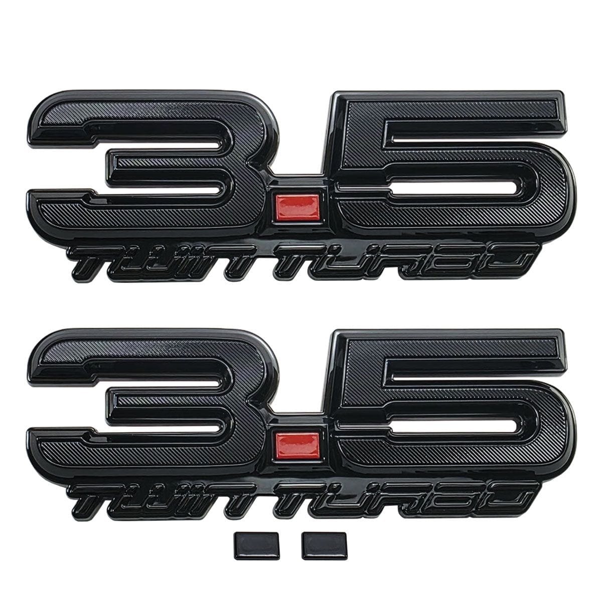UPR - 3.5 Twin Turbo Fender Emblem Pair (fits F-150, Explorer, F-150 Raptor, Flex, Expedition) - 3674-052