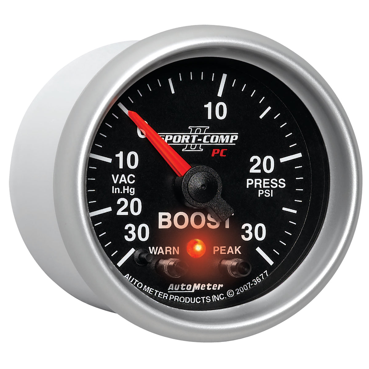 Autometer Sport-Comp II 52mm 30 IN HG / 30 PSI Electronic Boost/Vacuum Gauge - 3677