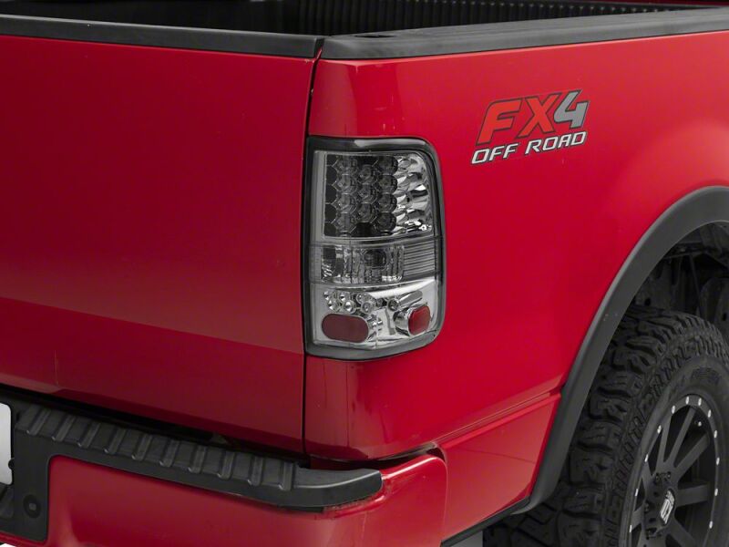Raxiom 04-08 Ford F-150 Styleside LED Tail Lights- Chrome Housing- Smoked Lens - T542879 - front view