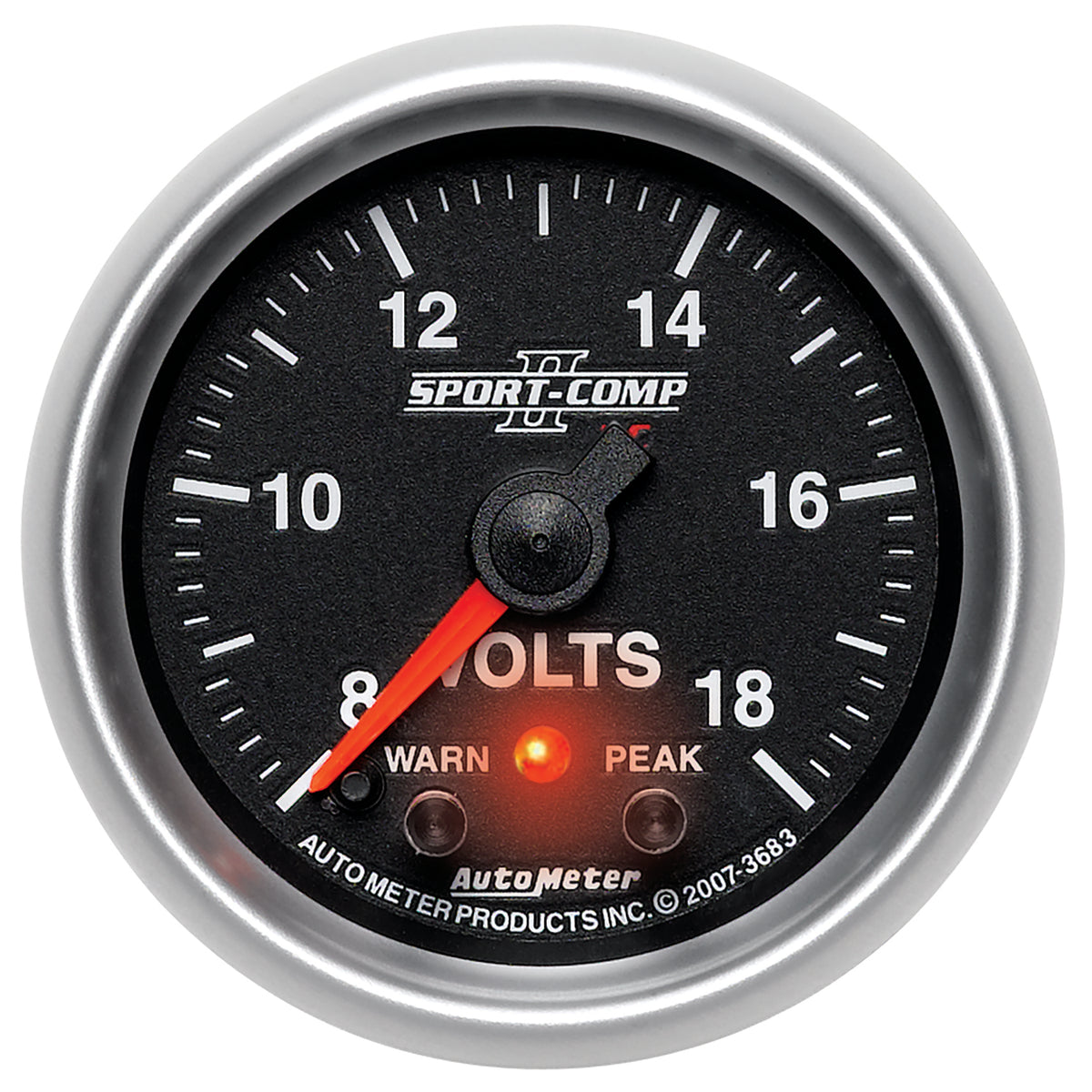 Autometer Sport-Comp II 2-1/16in Digital Voltometer Gauge - 18V - 3683