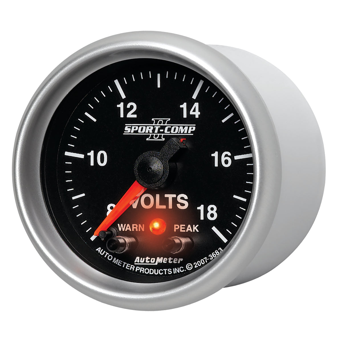 Autometer Sport-Comp II 2-1/16in Digital Voltometer Gauge - 18V - 3683
