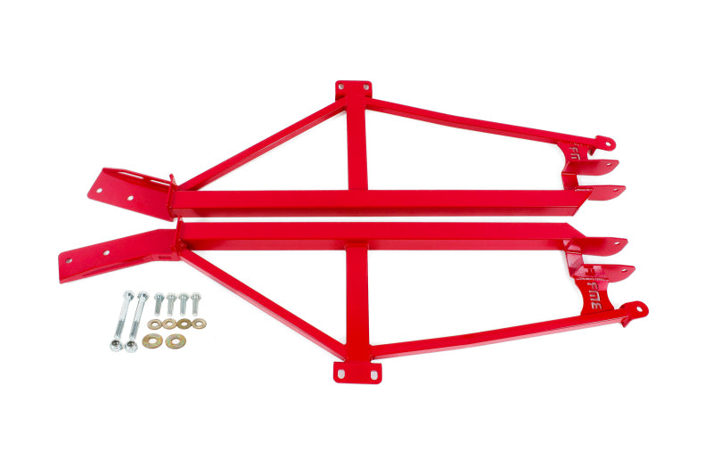 BMR 93-02 F-Body Non-Convertible Weld-On 4-Point Subframe Connectors - Red - SFC020R by BMR Suspension