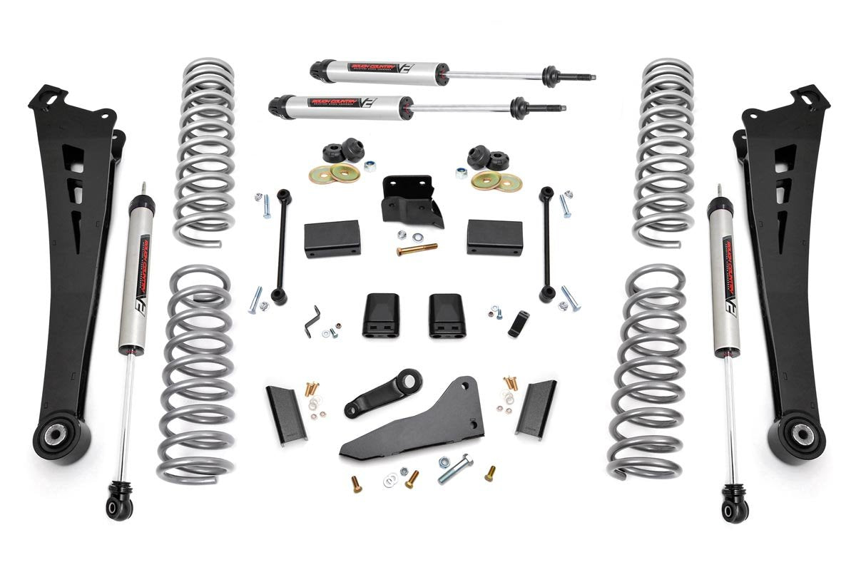 Rough Country - 5 Inch Lift Kit - Diesel - Dual Rate Coils - V2 - Ram 2500 4WD (2014-2018) - 36870 by Rough Country - angle v