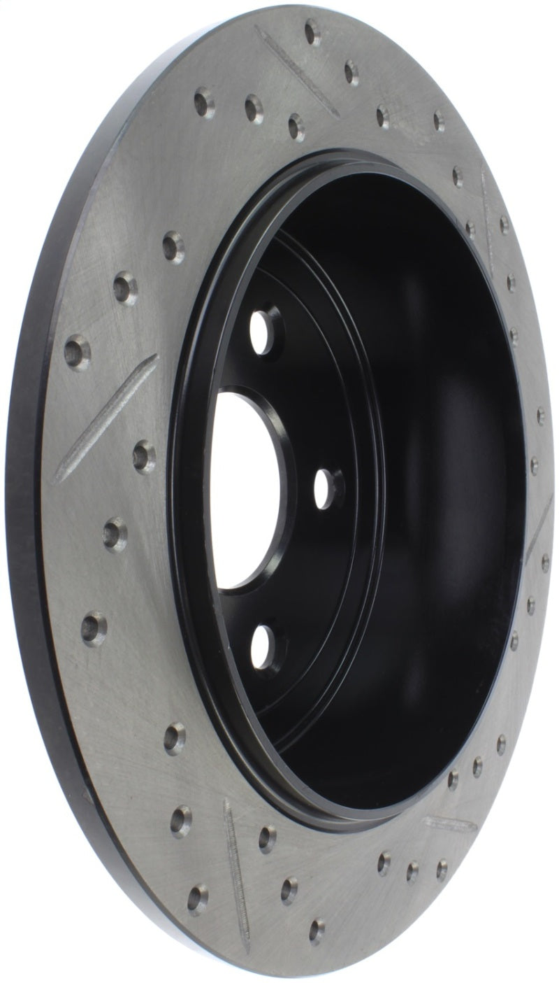 StopTech Power Slot 07-13 Jeep Wrangler Rear Right Drilled &amp; Slotted Rotor - 127.67067R