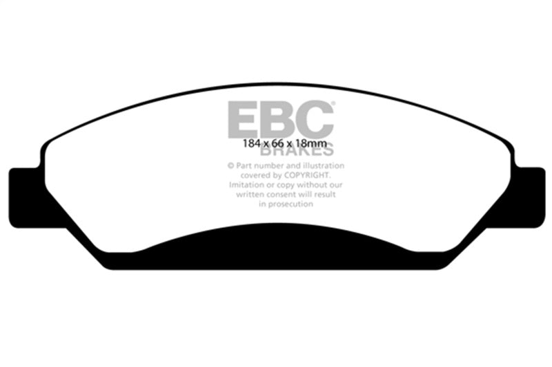 EBC 07 Cadillac Escalade 6.2 2WD Yellowstuff Front Brake Pads - DP41742R