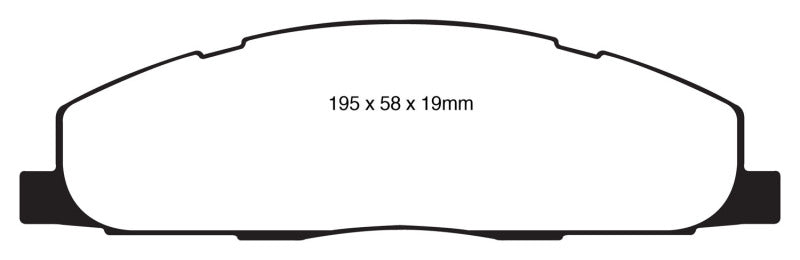 EBC 09-11 Dodge Ram 2500 Pick-up 5.7 2WD/4WD Ultimax2 Rear Brake Pads - UD1400