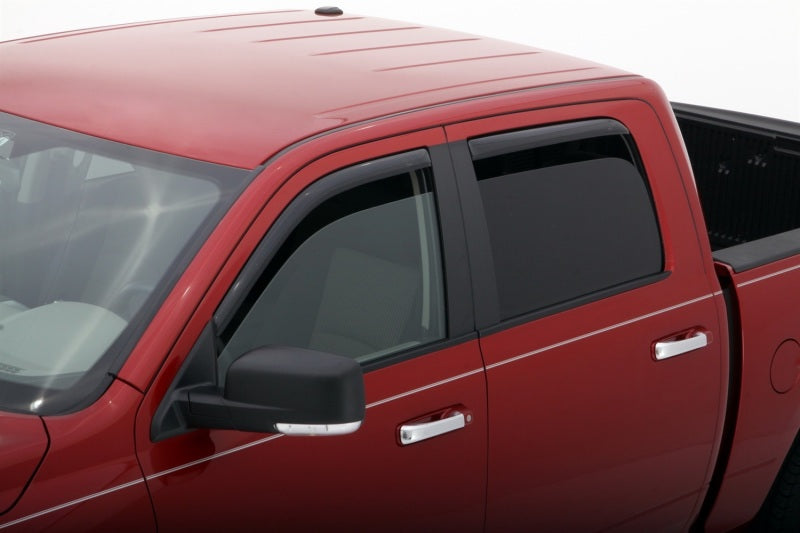 AVS 09-18 Dodge RAM 1500 Crew Cab Ventvisor In-Channel Front &amp; Rear Window Deflectors 4pc - Smoke - 194109