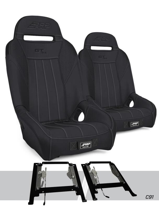 PRP GT3 Suspension Seats Kit for Can-Am Maverick X3 (Pair) - Black - A7301-PORXP-C86-201