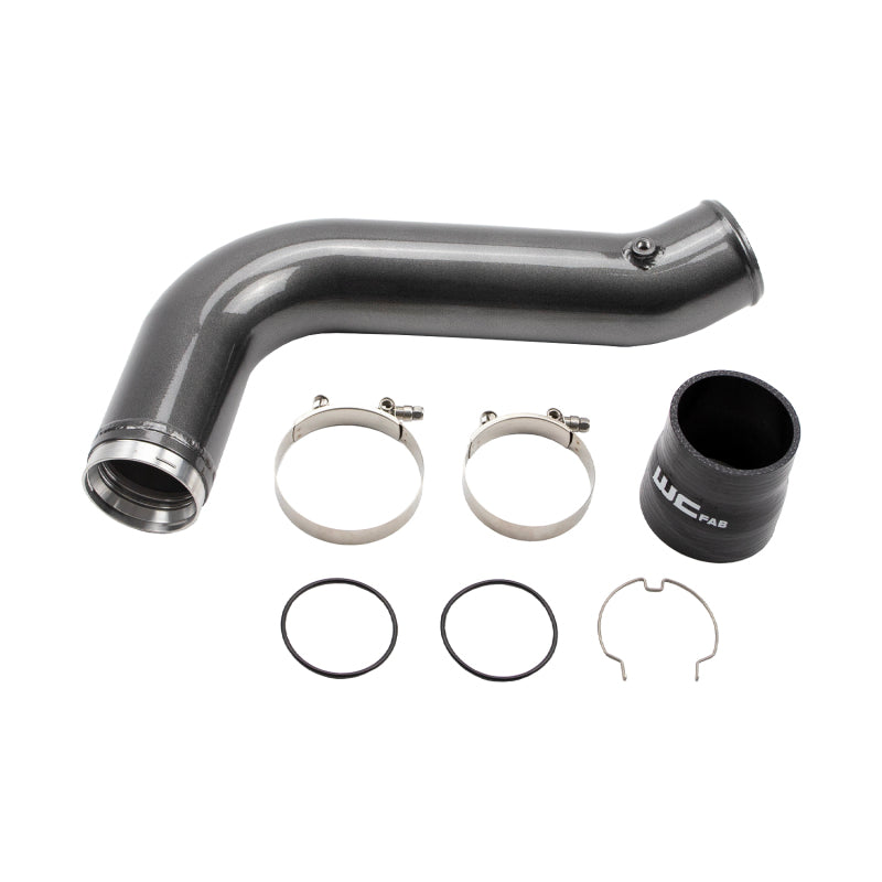 Wehrli 17-19 GM Duramax L5P Passenger Side 3.5in Intercooler Pipe - Chevy Orange - WCF100530-CRO