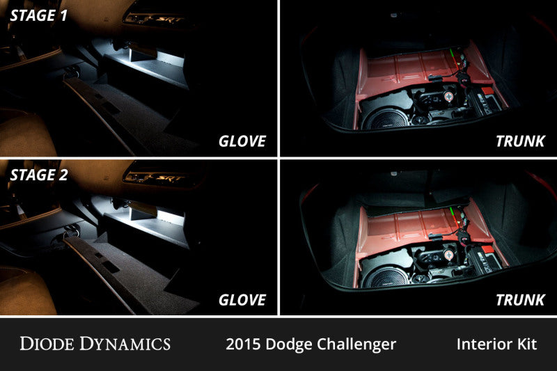 Diode Dynamics 15-23 Dodge Challenger Interior LED Kit Cool White Stage 2 - DD0626 by Diode Dynamics - angle view