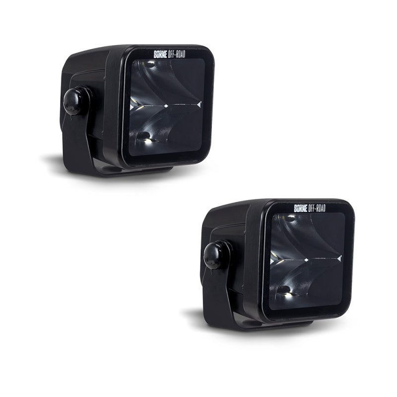 Borne Off-Road Light Pods (Kit of 2) 3x3 Spot - BNLT-LP33-2S