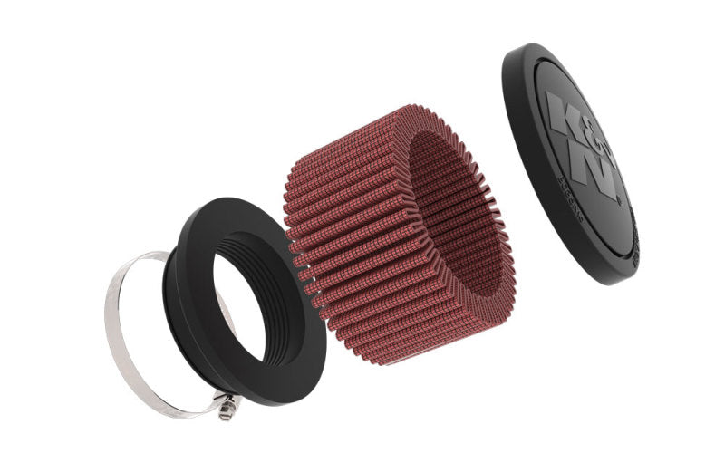 K&amp;N Universal Clamp-On Air Filter 2.25in Flange ID 3.5in OD 2in Height - RU-1900