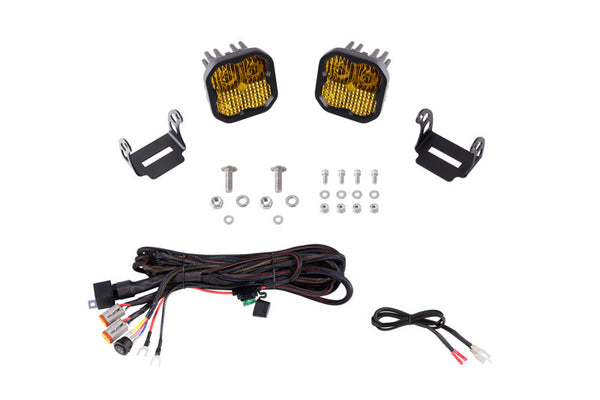 Diode Dynamics 2021 Ford Bronco SS3 LED Ditch Light Kit - Yellow Pro Combo - DD7187 for 2021-2025 Ford Bronco - front view