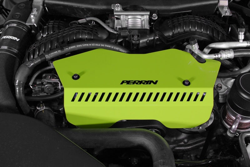 Perrin 2022+ Subaru WRX Pulley Cover - Neon Yellow - PSP-ENG-153NY