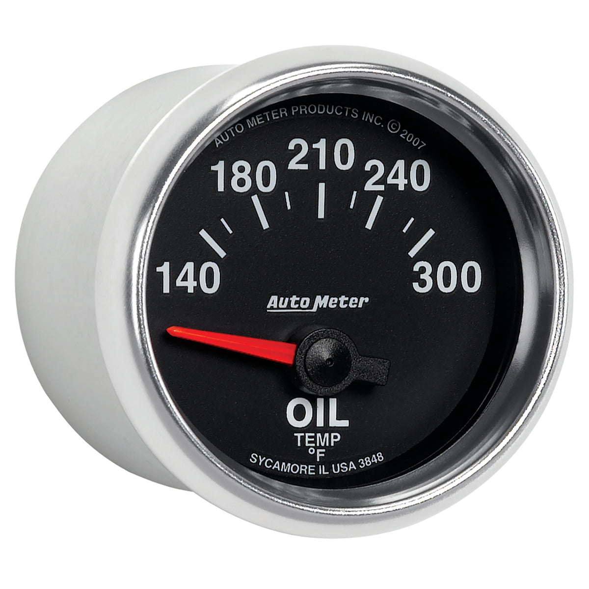Autometer GS 52mm 140-300 Deg F Short Sweep Electronic Oil Temperature Gauge - 3848