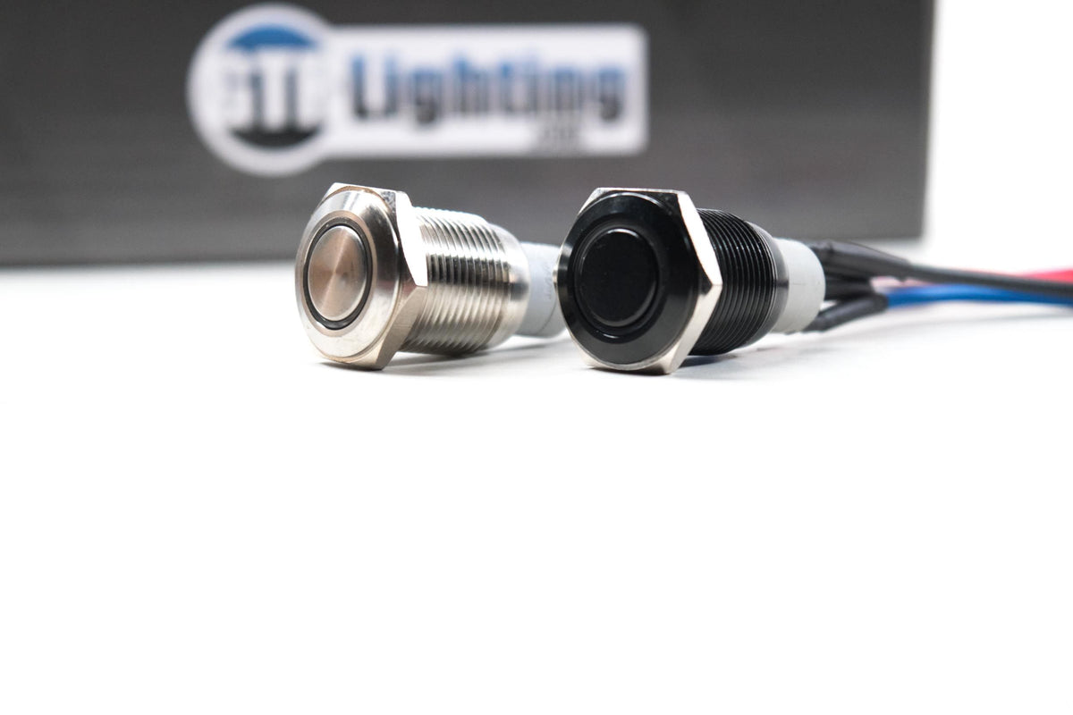 Switch: GTR Halo (Stainless/Momentary/Red LED)