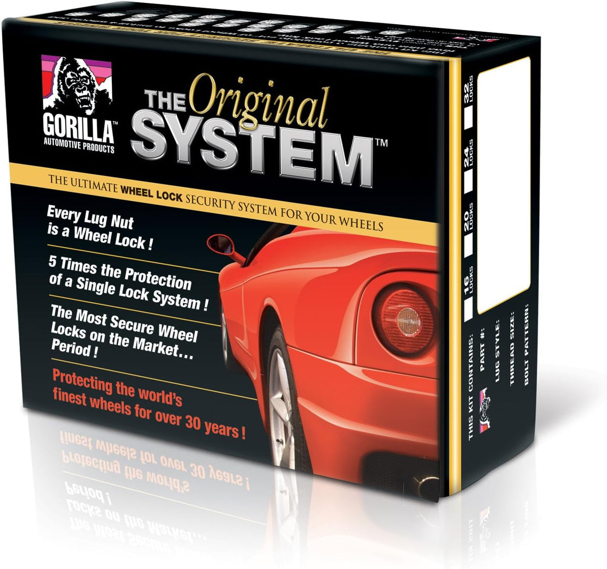 Gorilla Automotive - System Lock 6lug 12-1.50 Toy Mag CHR - 73634T