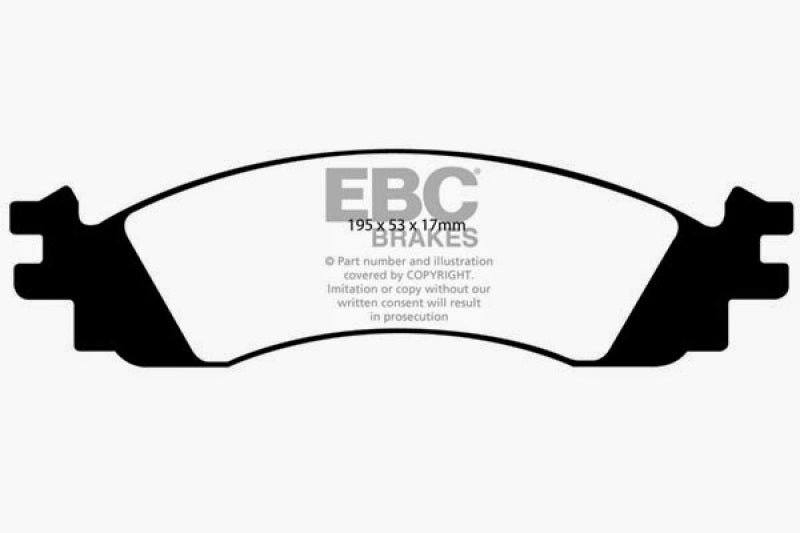 EBC 10-12 Ford Taurus 3.5 Twin Turbo SHO Redstuff Front Brake Pads - DP31767C