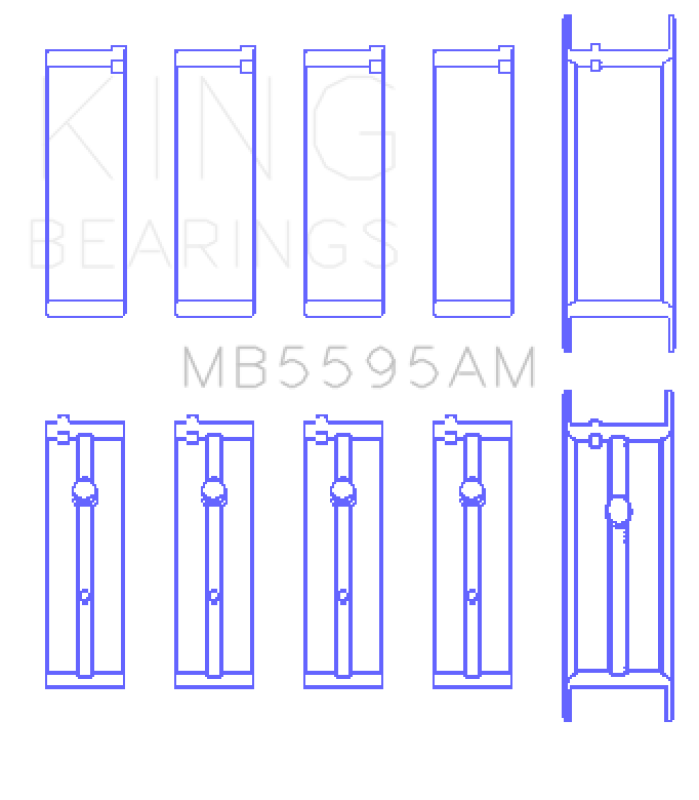 King Engine Bearings Datsun Ka-24E (Size +0.25mm) Main Bearing Set - MB5595AM0.25