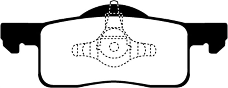 EBC 02-06 Ford Expedition 4.6 2WD Ultimax2 Front Brake Pads - UD934 for 2002-2006 Ford Expedition - front view