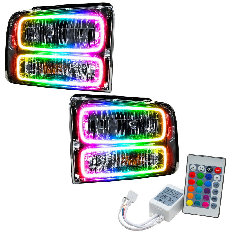 Oracle 05-07 Ford F-250/350 SMD HL - Chrome - ColorSHIFT w/ Simple Controller SEE WARRANTY - 7160-504