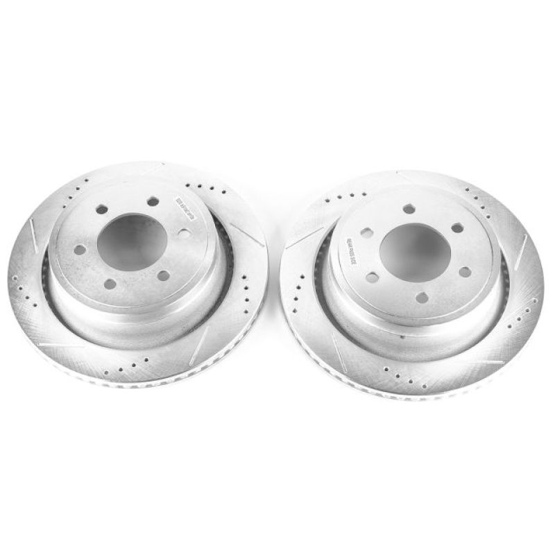 Power Stop 12-18 Ford F-150 Rear Evolution Drilled & Slotted Rotors - Pair - AR85148XPR for 2012-2018 Ford F 150 - front view