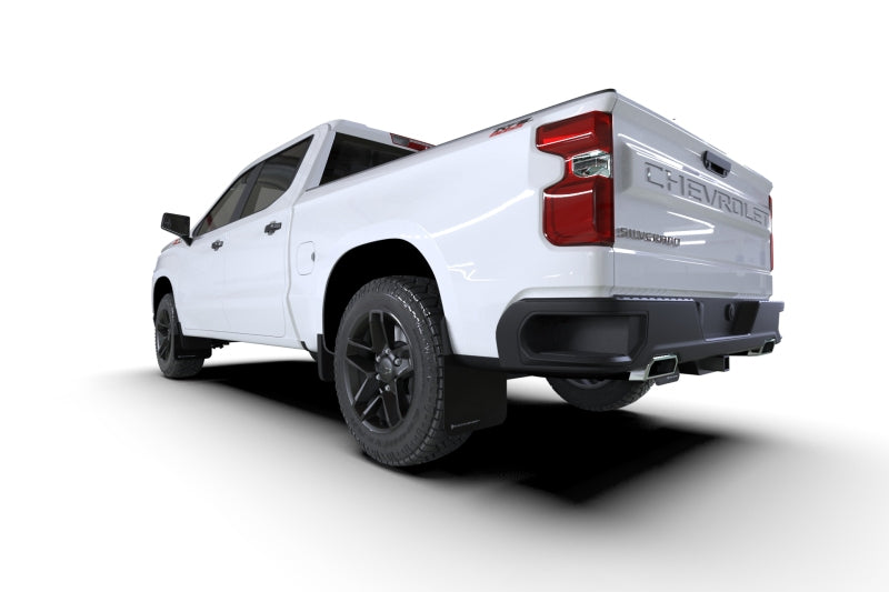 Rally Armor 19-24 Gen 4 Chevy Silverado 1500 Black UR Mud Flap Metallic Red Logo - MF121-UR-BLK-RD