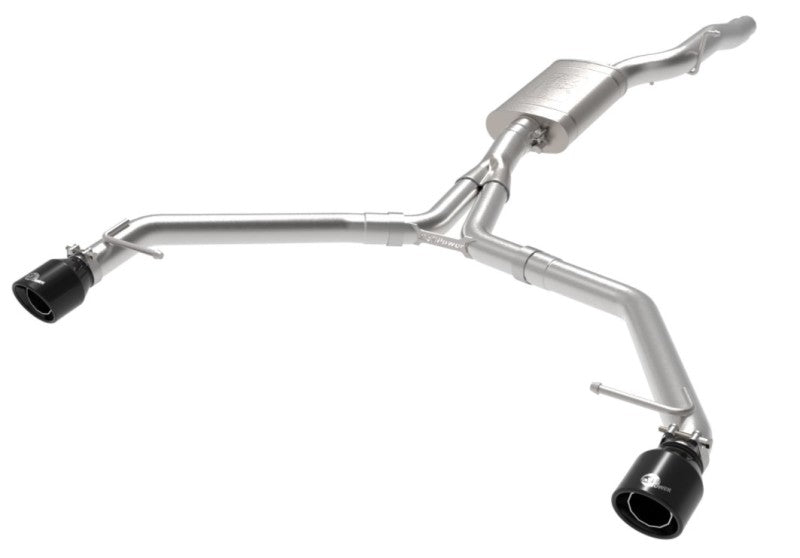 afe MACH Force-Xp 13-16 Audi Allroad L4 SS Axle-Back Exhaust w/ Black Tips - 49-36437-B