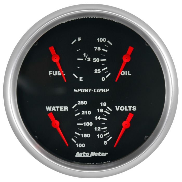 Autometer Quad 5in. 0-90 Ohm Electric Sport-Comp Gauge - 3919