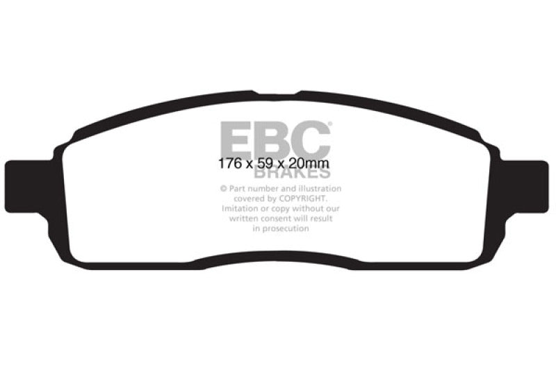 EBC 09 Ford F150 4.6 (2WD) 6 Lug Yellowstuff Front Brake Pads - DP41843R