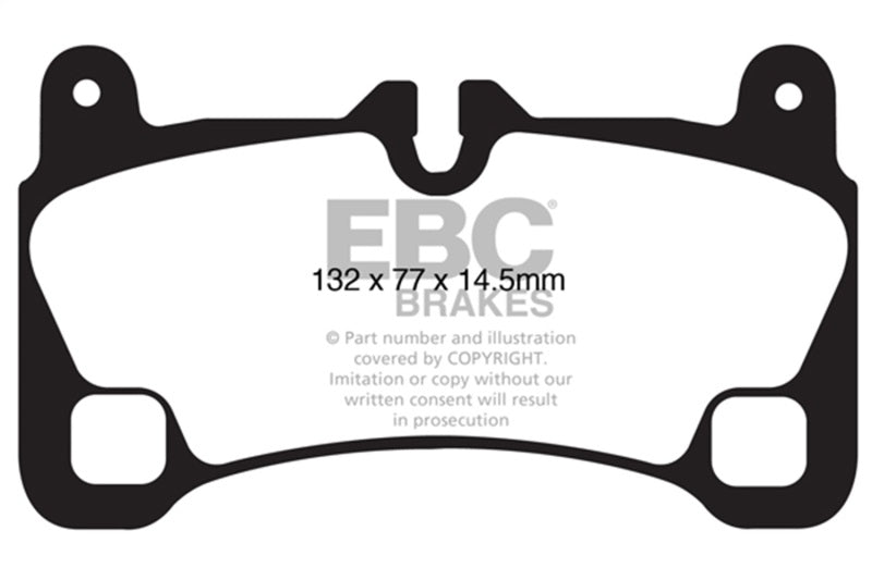 EBC 08-09 Volkswagen Touareg 3.6 (2 holes at bottom of backplate) Redstuff Rear Brake Pads - DP31836C