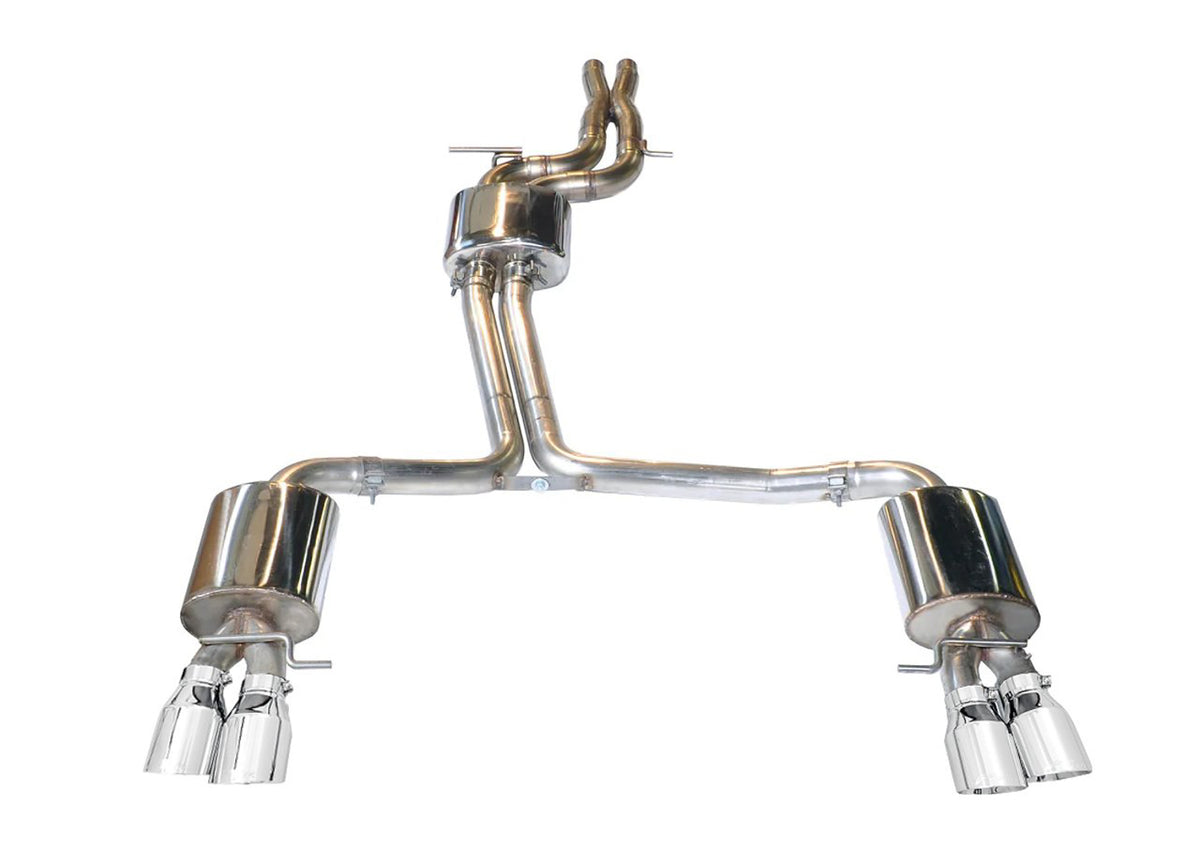 AWE Tuning Audi B8.5 S4 3.0T Touring Edition Exhaust System - Chrome Silver Tips (102mm) - 3010-42016
