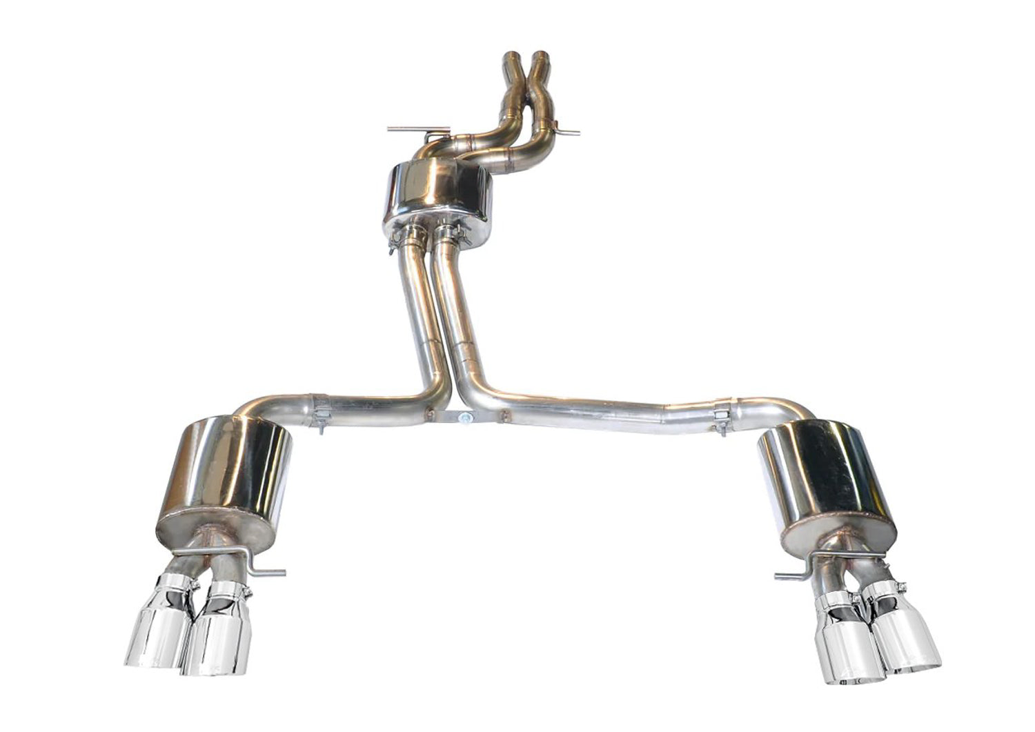 AWE Tuning Audi B8.5 S4 3.0T Touring Edition Exhaust System - Chrome Silver Tips (102mm) - 3010-42016