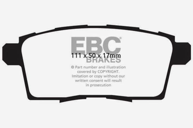 EBC 06-08 Ford Edge 3.5 2WD Yellowstuff Rear Brake Pads - DP41795R