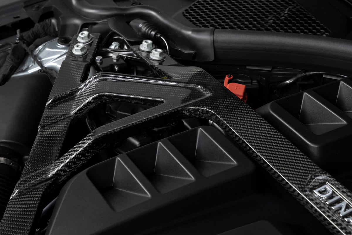 Dinan - Gloss Carbon Fiber Strut Tower Brace - 2021-2026 BMW M2/M3/M4 - D180-0015