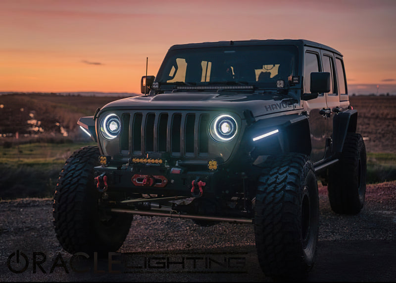 Oracle Jeep JL/Gladiator JT Oculus Bi-LED Projector Headlights - Amber/White Switchback SEE WARRANTY - 5839-023