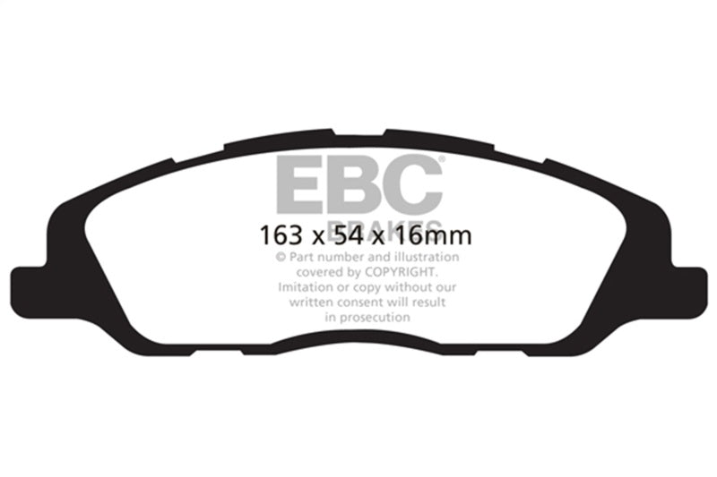EBC 13-14 Ford Mustang 3.7 (A/T+Performance Pkg) Yellowstuff Front Brake Pads - DP41868R