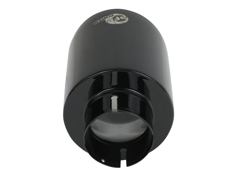 aFe Takeda 409 SS Clamp-On Exhaust Tip 2.5in. Inlet / 4.5in. Outlet / 7in. L - Black - 49T25454-B071