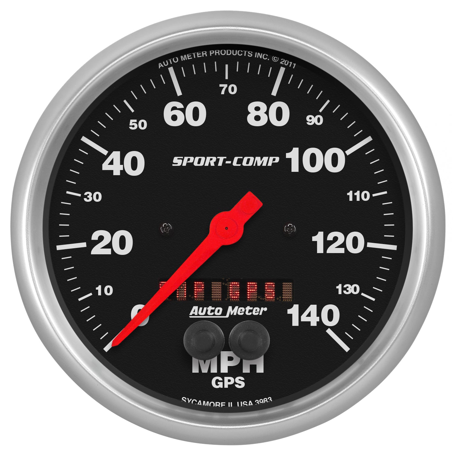 AutoMeter Gauge Speedometer 5in. 140MPH Gps Sport-Comp - 3983