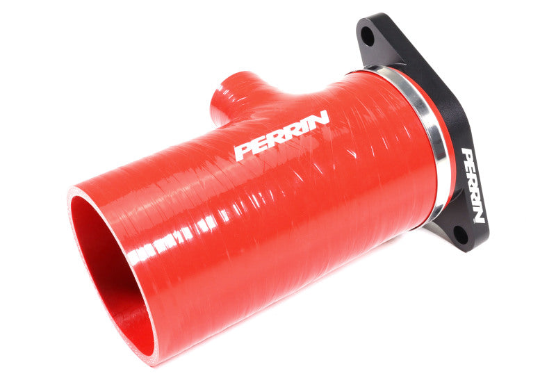 Perrin 2022+ Subaru WRX Red 3in Turbo Inlet Hose w/ Nozzle (Short) - PSP-INT-426RD