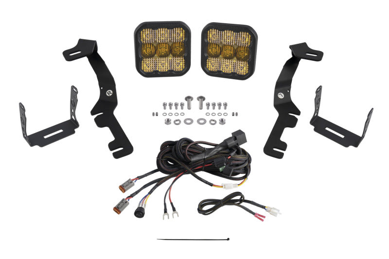 Diode Dynamics Stage Series Ditch Light Kit for 2019-Present Ram SS5 - Yellow Pro Combo - DD7606
