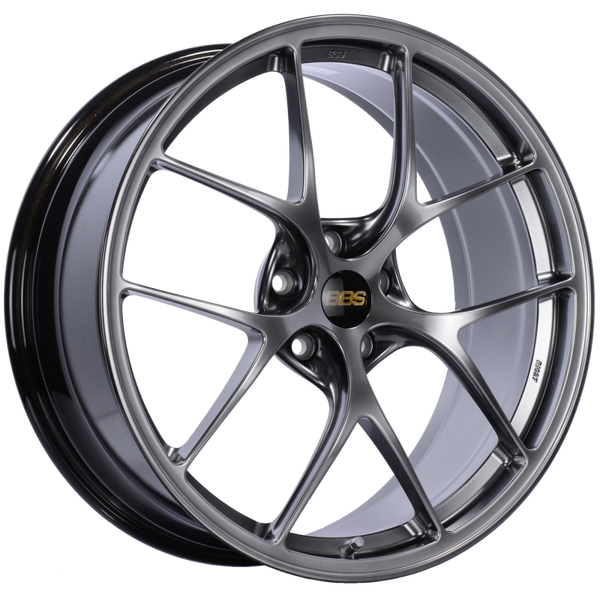 BBS RI-D 20x8.5 5x112 ET41 Diamond Black Wheel -82mm PFS/Clip Required - RI027DBK by BBS - front view