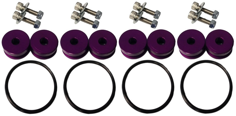Torque Solution Billet Bumper Quick Release Kit Combo (Purple): Universal - TS-UNI-026PRC