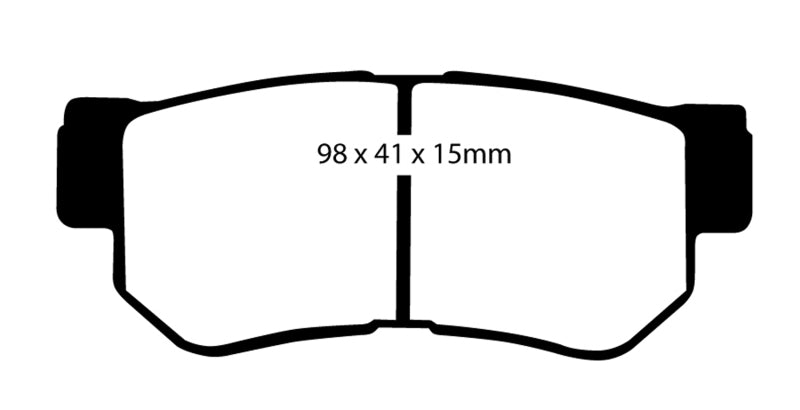 EBC 01-06 Hyundai Santa Fe 2.4 Greenstuff Rear Brake Pads - DP61392