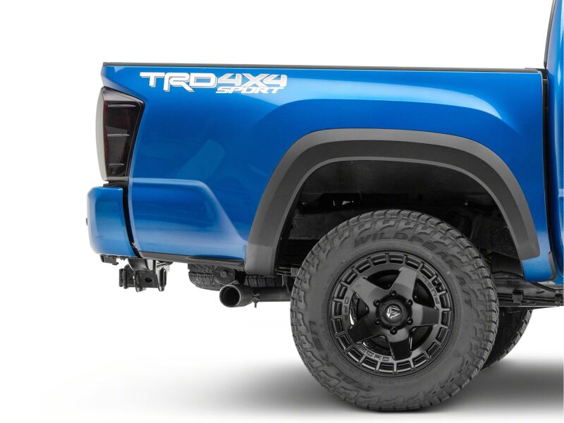 Raxiom 16-23 Toyota Tacoma Axial Series LED Tail Lights- Black Housing- Smoked Lens - TT36288 - angle view